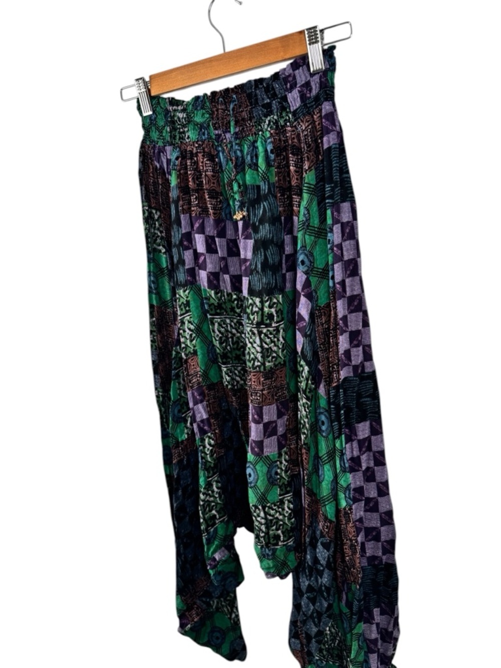 Free People Intimately Into The Wild Harem Pants Medium Boho Geometric Dark - Picture 8 of 16